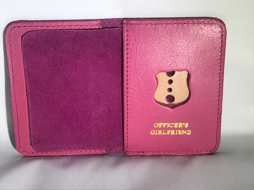 NY POLICE OFFICER GIRLFRIEND PINK MINI SHILD AND ID WALLET