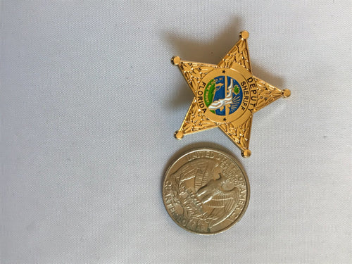 Deputy Sheriff Florida Mini Badge Emblem Pin Tie Tac 1
