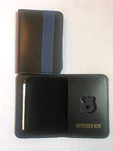 THIN BLUE LINE OFFICER SON MINI SHIELD WALLET ID HOLDER FITS NYPD MINI SHIELD