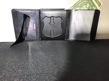 THIN BLUE LINE WALLET BADGE HOLDER FITS NYPD, CREDIT CARD ID, BILLFOLD AND PICTURES