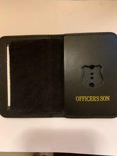 New York City Police Officer Son Thin Blue Line Mini Shield ID Wallet
