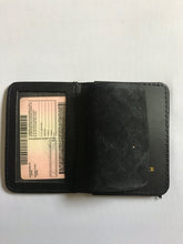 NYC. Detective Thin Blue Line Mini Shield Leather Wallet ID (plain)