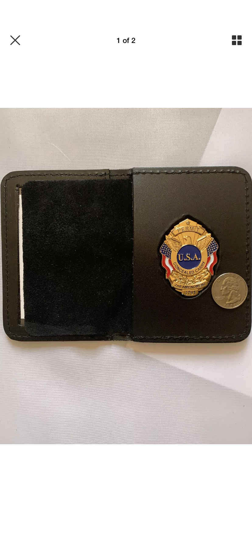 コンシールドウェポンパーミット バッヂ CWP 銃器携帯許可証 バッジ BOB HEATH VISORS FLAT SHIELD（ボブヒースバイザーフラット