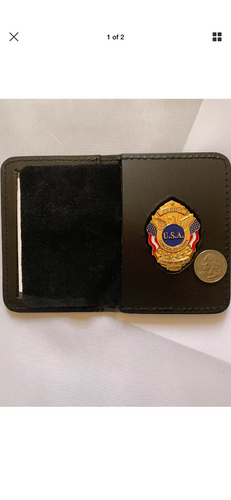Security Enforcement Officer SEO Leather Badge Bi Fold Men's Shield Wa –  Mike's Police Equipment