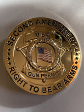 Second Amendment - Right To Bear Arms - Gun Permit (Antique Gold )