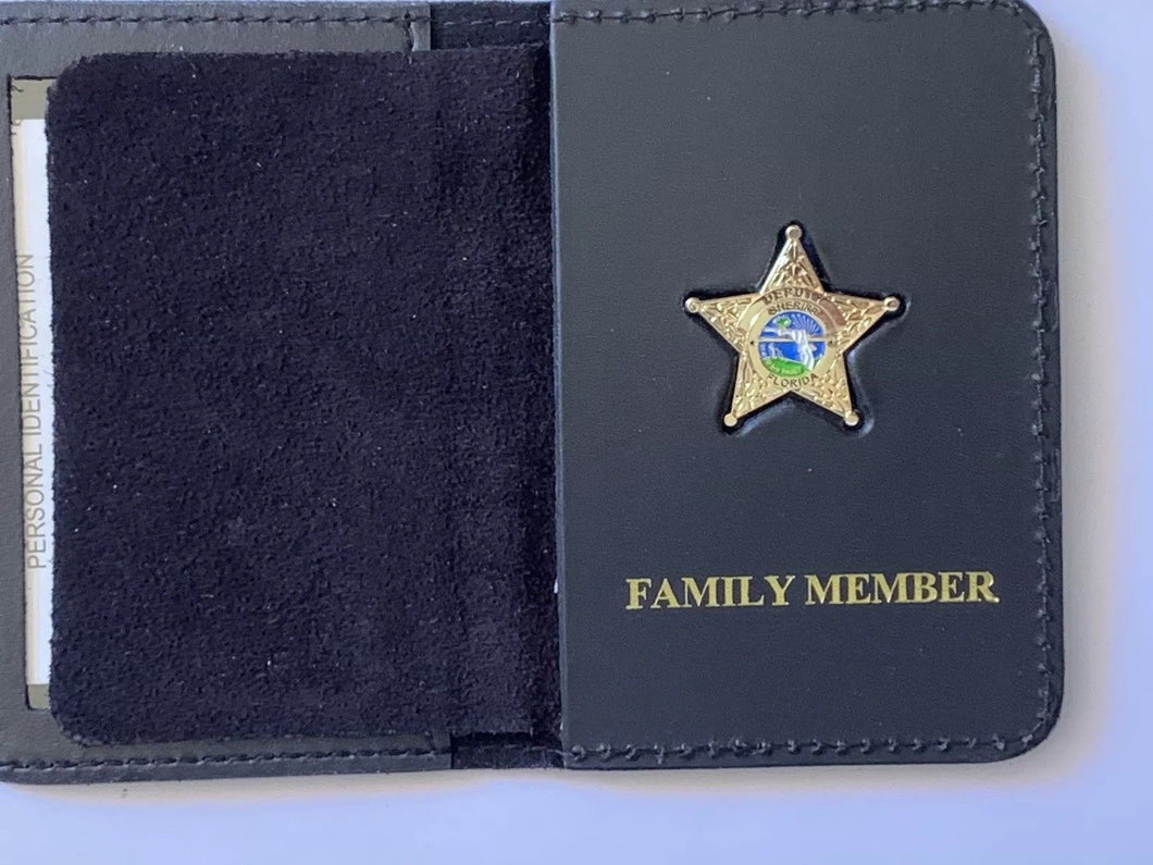 Florida Deputy Sheriff Mini Badge Family Member Wallet And ID Holder
